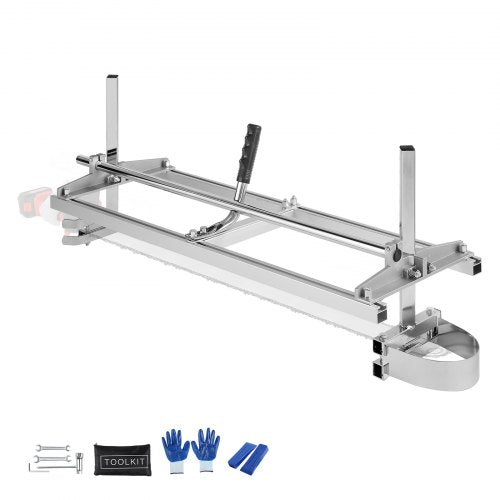 Chainsaw Mill, Portable Sawmill 14'-36' Guide Bar, Galvanized Steel Chainsaw Planking Mill with 0.2'-11.81' Cutting Thickness, Wood Lumber Cross Cutting Saw Mill for Builders and Woodworkers