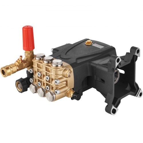 VEVOR Pressure Washer Pump, 1 Shaft Horizontal Triplex Plunger, 4400 PSI, 4 GPM Flow, Replacement Power Washer Pumps Kit, Parts Washer Pump, Compatible with Simpson MorFlex Models 40224, 40225, 40226