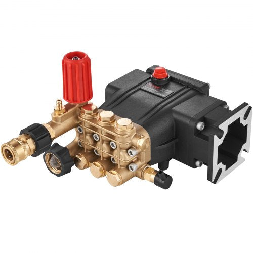 Pressure Washer Pump, 3/4' Shaft Horizontal Triplex Plunger, 3700 PSI, 2.5 GPM, Replacement Power Washer Pumps Kit, Parts Washer Pump, Compatible with Simpson MorFlex Models 40224, 40225, 40226