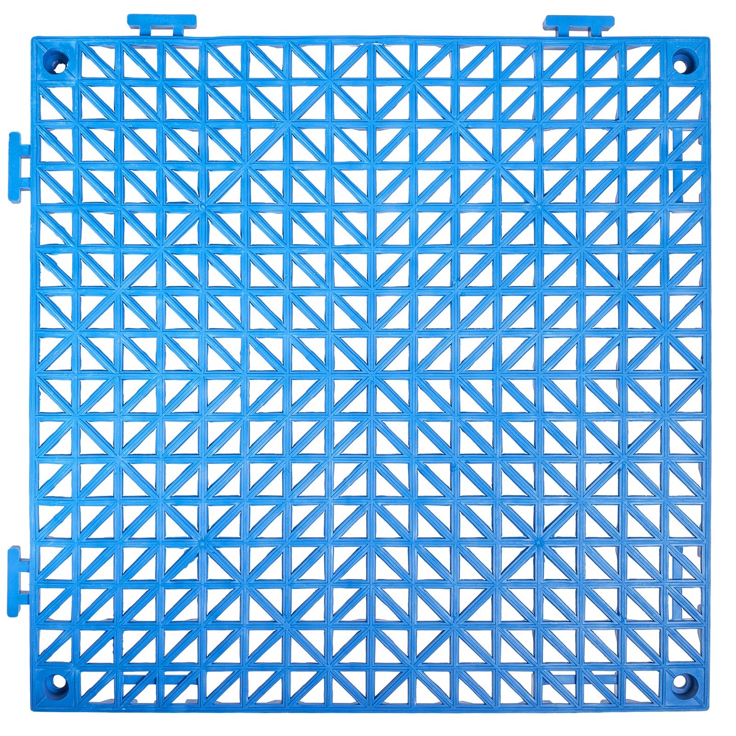 VEVOR Interlocking Tile 55PCS Blue, Drainage Tiles 12 x 12 Splicing, Soft PVC Interlocking Drainage Floor Tiles, Non-Slip Drainage Holes for Restroom, Bathroom, Kitchen, Pool, Wet Areas, Blue