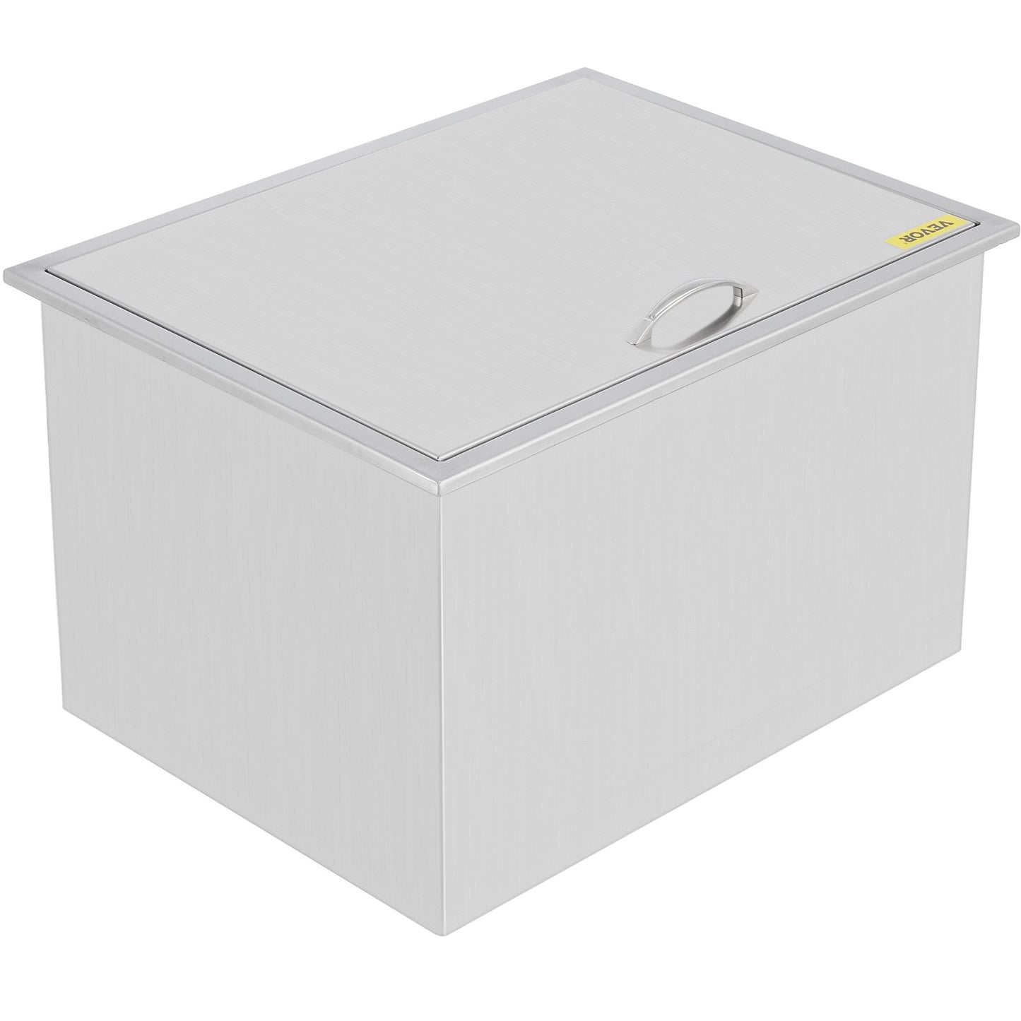 VEVOR Drop in Ice Chest 22''L x 17''W x 12''H with Cover 304 Stainless Steel Drop in Cooler Included Drain-pipe and Drain Plug Drop in Ice Bin for Cold Wine Beer