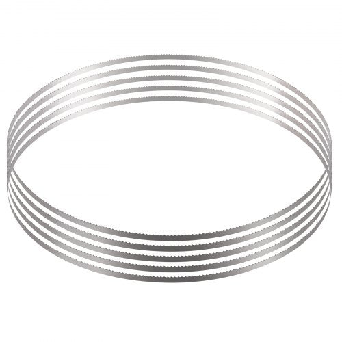 Band Saw Blade, 82.3x0.63x0.02 inch, 5 PCS/Pack Meat Bandsaw Blades for Replacement, Carbon Steel Blade, Meat Cutting Blade Wrapped by Rust-Proof Paper, Fit for Commercial Bone Saw Machines