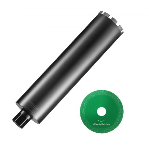 Core Drill Bit, 4.25' Wet Diamond Core Drill Bits, 14' Drilling Depth Concrete Core Drill Bit with Saw Blade, 1-1/4'-7 Inner Thread, Laser Welding, Diamond Wet Coring Bit for Concrete Brick
