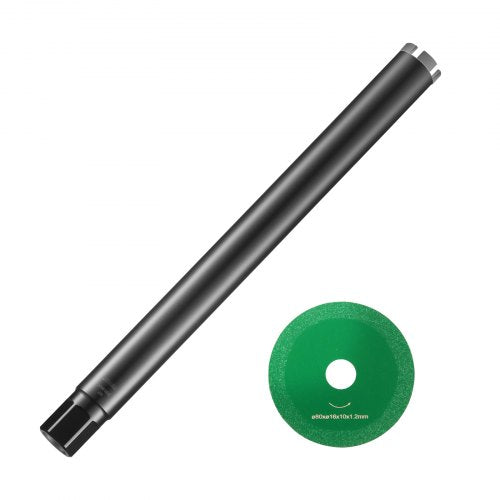 Core Drill Bit, 2' Wet Diamond Core Drill Bits, 14' Drilling Depth Concrete Core Drill Bit with Saw Blade, 1-1/4'-7 Inner Thread, Laser Welding, Diamond Wet Coring Bit for Concrete Brick