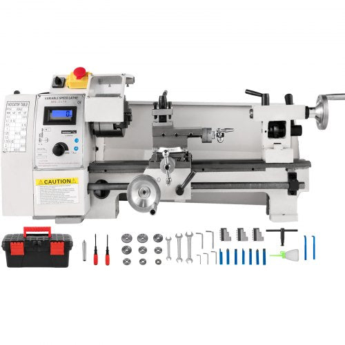 Compact Metal Lathe, 8'x14', Adjustable Speed 2250 RPM, 650W Power, Precision Engineering Lathe for Metalworking, Ideal for Crafting Different Metals