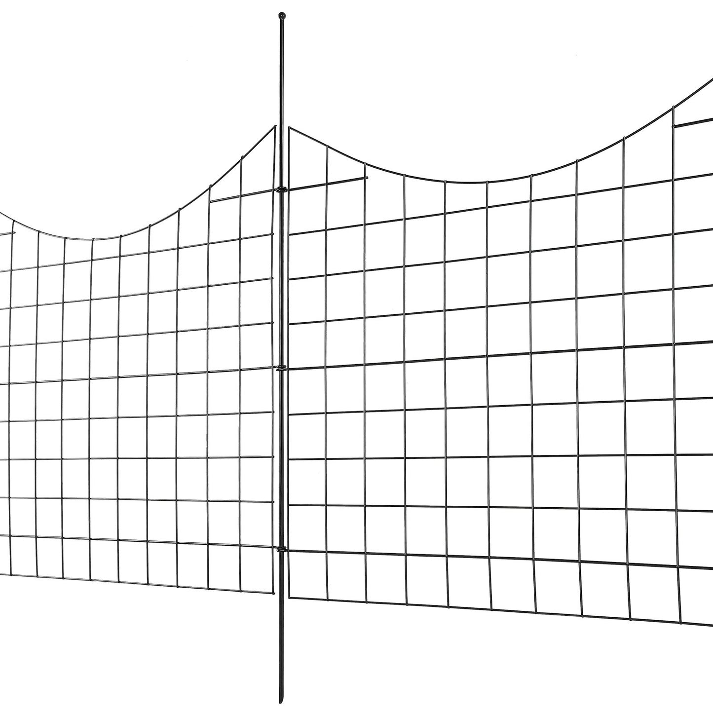 VEVOR Garden Fence, 36.6in(H) x29.5in(L) Animal Barrier Fence, Underground Decorative Garden Fencing with 2.5 Inch Spike Spacing, Metal Dog Fence for The Yard and Outdoor Patio, 5 Pack