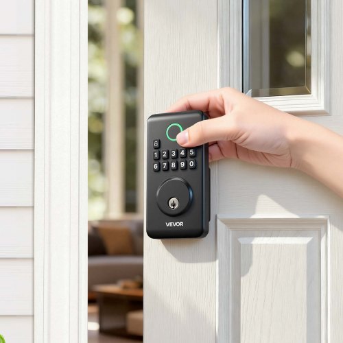 Keyless Entry Door Lock, Electronic Deadbolt with Customizable User Codes, Pioneering Easy-Grip Design, Keyed Entry, Auto Lock, Anti-Peeking Password, Backlit Keypad, for Home, Matte Black