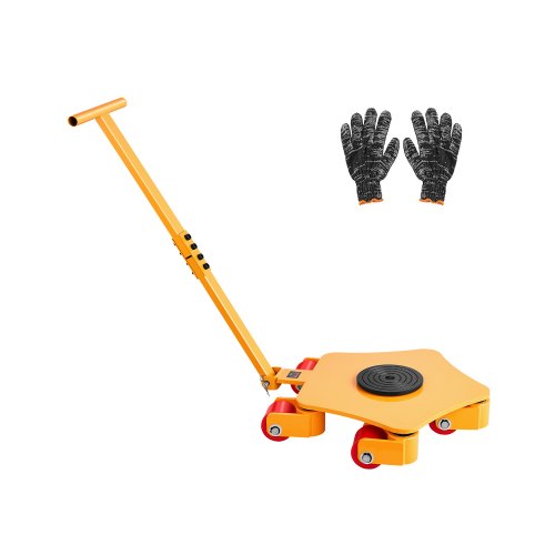 Machine Skate, 8800 lbs Machinery Moving Skate, Machinery Mover Skate with 360¡ã Rotation Cap and PU Swivel Rollers, Heavy Duty Industrial Machinery Mover with Handle for Warehouse, Workshop