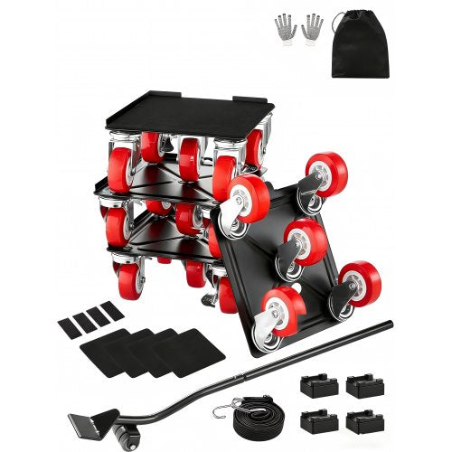 Furniture Dolly, Maximum Load 3474 lbs, Heavy Duty Furniture Movers with 5 360¡ã Rotation Wheels, Carbon Steel Panel, Furniture Lift Slider Tool Set for Appliances, Sofa, Fridge, Washing Machine
