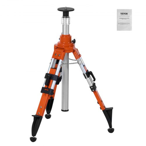 Laser Level Tripod Stand, 5/8'-11 Thread Mount, 27.16-67.71 inch Height Adjustment Heavy Duty Survey Tripod, with Level Bubble & Diffusion Limiter , Liftable Non-Skid Feet for Construction