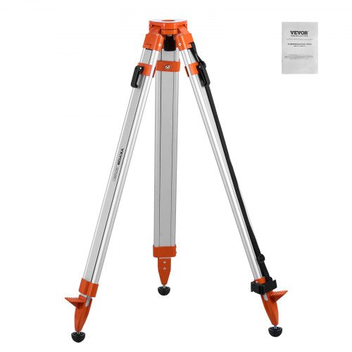 Laser Level Tripod Stand, 5/8'-11 Thread Mount, 16.53-65.55 inch Height Adjustment Heavy Duty Survey Tripod for Construction Laser Level Scanner, Retractable Legs Non-Skid Feet Professional