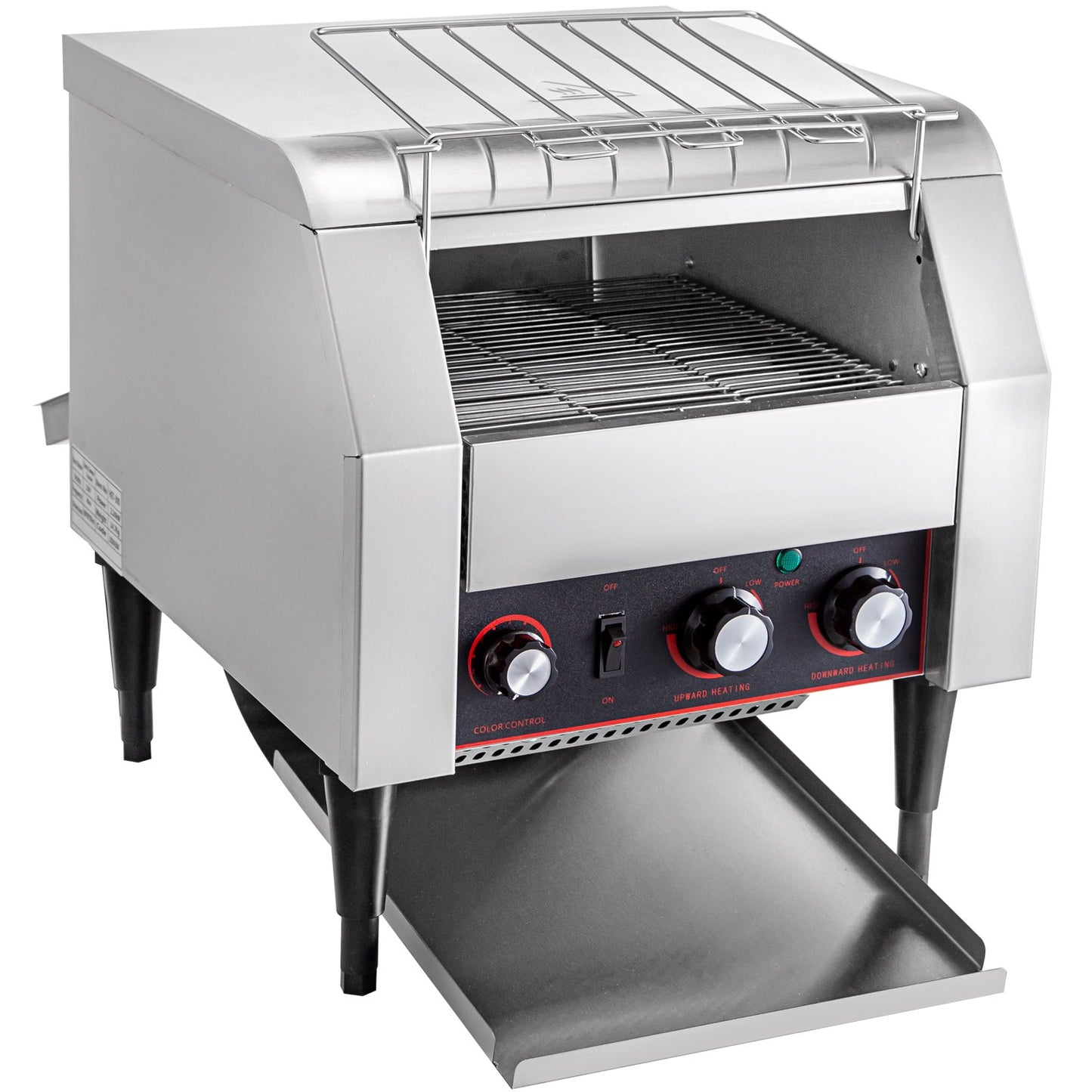VEVOR 300 Slices/Hour Commercial Conveyor Toaster,2200W Stainless Steel Heavy Duty Industrial Toasters w/ Double Heating Tubes,Countertop Electric Restaurant Equipment for Bun Bagel Bread Baked Food