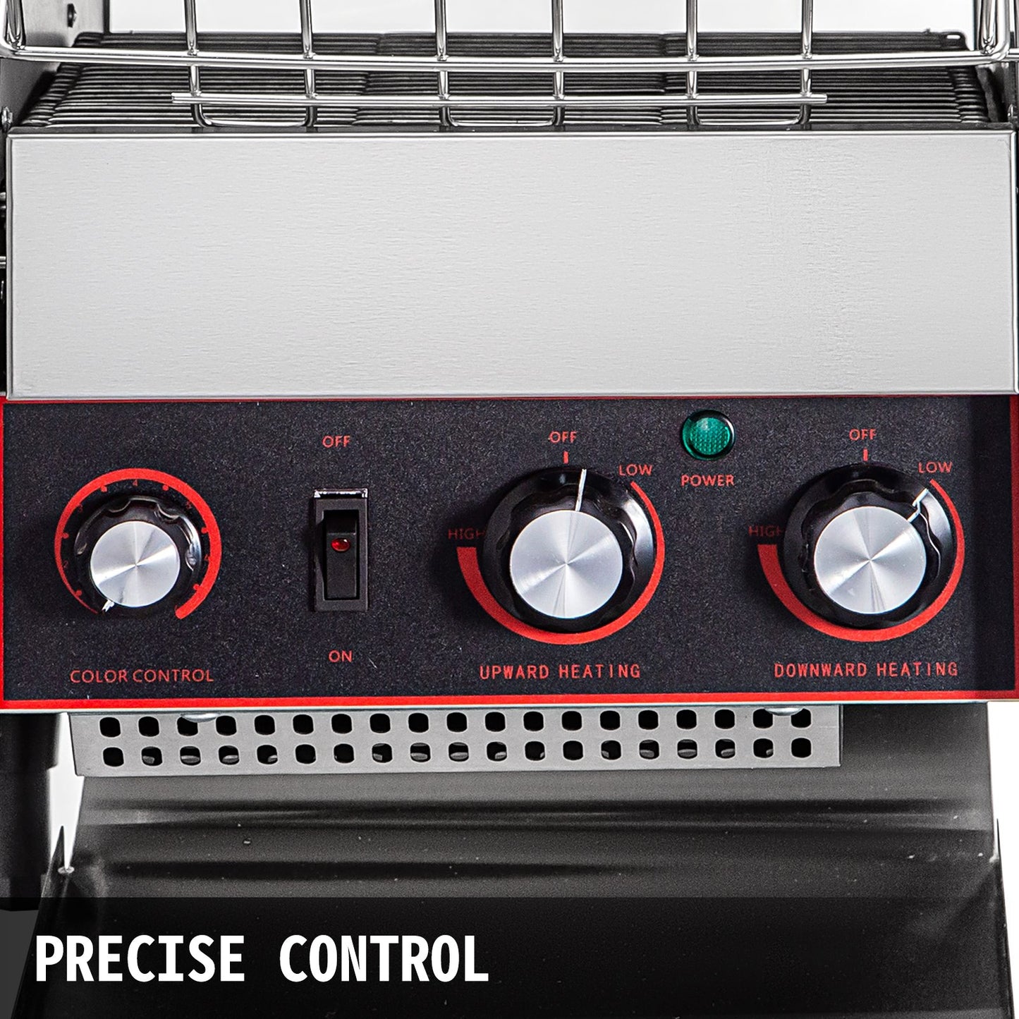 VEVOR 450 Slices/Hour Commercial Conveyor Toaster,2600W Stainless Steel Heavy Duty Industrial Toasters w/ Double Heating Tubes,Countertop Electric Restaurant Equipment for Bun Bagel Bread Baked Food