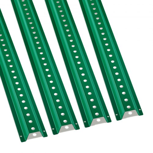 8FT U-Channel Sign Post, 4Pack Green Heavy Duty Steel Fixed Fence Post, Steel Fence U-Channel Sign for Garden, Courtyard, Farm or Traffic Intersection