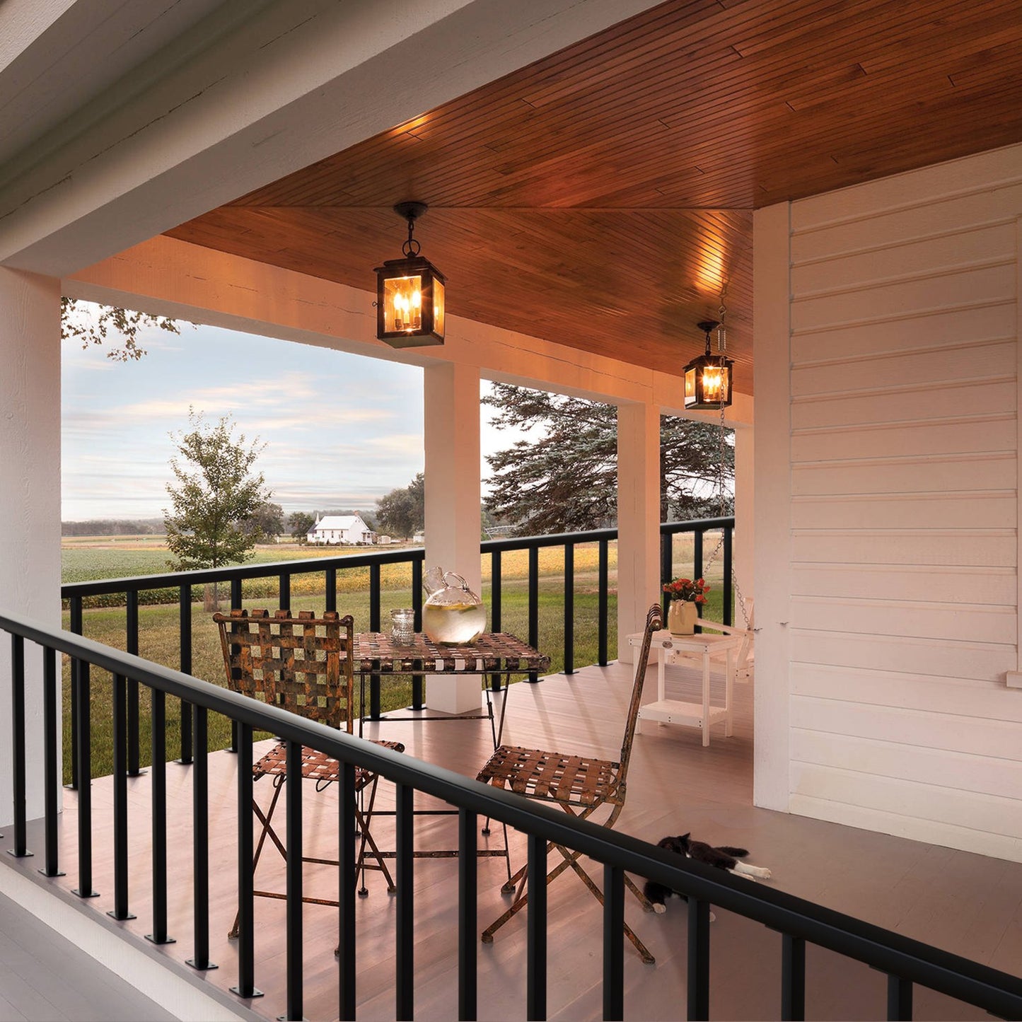 VEVOR Cable Rail Post Level Deck Stair Post 36 x 1.5 x 1.5 Cable Handrail Post Stainless Steel Brushed Finishing Deck Railing DIY Picket Without Hole Stair Railing Kit with Mount Bracket Black