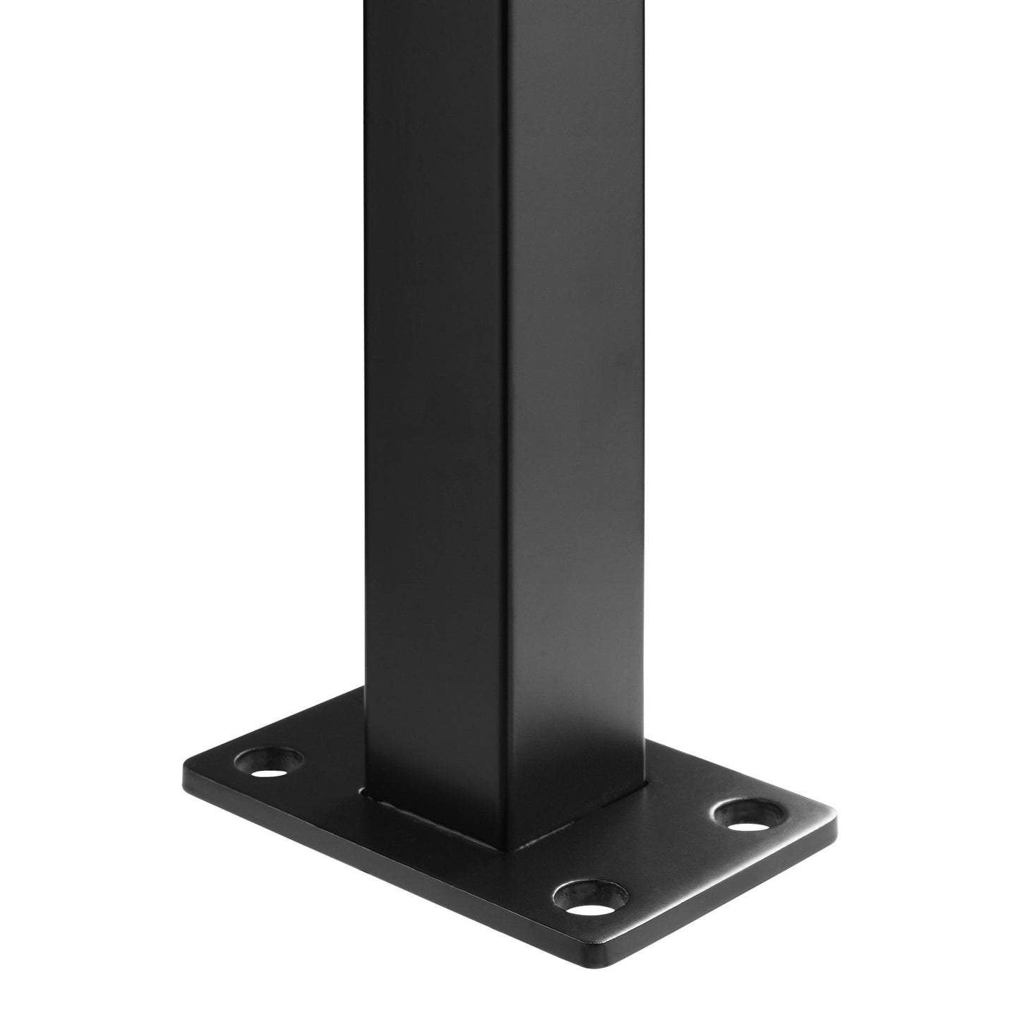 VEVOR Cable Rail Post Level Deck Stair Post 36 x 1.5 x 1.5 Cable Handrail Post Stainless Steel Brushed Finishing Deck Railing DIY Picket Without Hole Stair Railing Kit with Mount Bracket Black