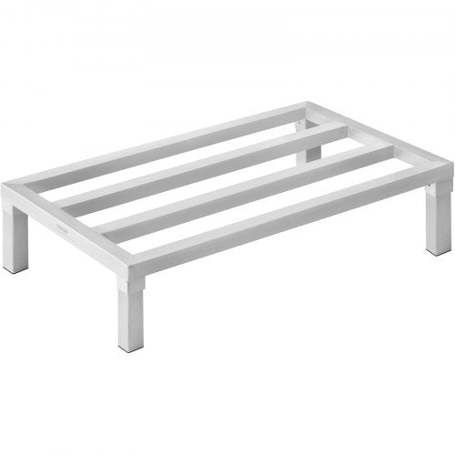 Aluminum Dunnage Rack, 36¡± x 20¡± Commercial Food Floor Rack, 8¡± Off the Floor, 1800 lbs Capacity All-Welded Aluminum Storage Rack, for Storage in Restaurants, Kitchens, Garages and Vehicles