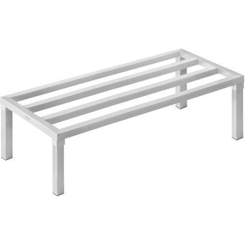 Aluminum Dunnage Rack, 48¡± x 20¡± Commercial Food Floor Rack, 12¡± Off the Floor, 1800 lbs Capacity All-Welded Aluminum Storage Rack, for Storage in Restaurants, Kitchens, Garages and Vehicles