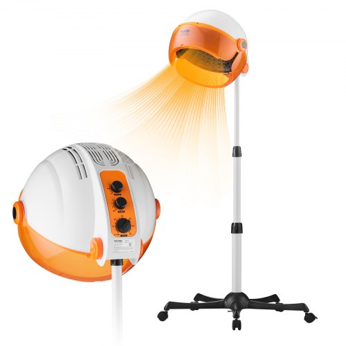 Salon-Grade Hair Dryer, 1875W Powerful Stand Dryer, Adjustable Timer & 3 Heat/Speed Options, Mobile Base with Wheels for Salon & Home Use