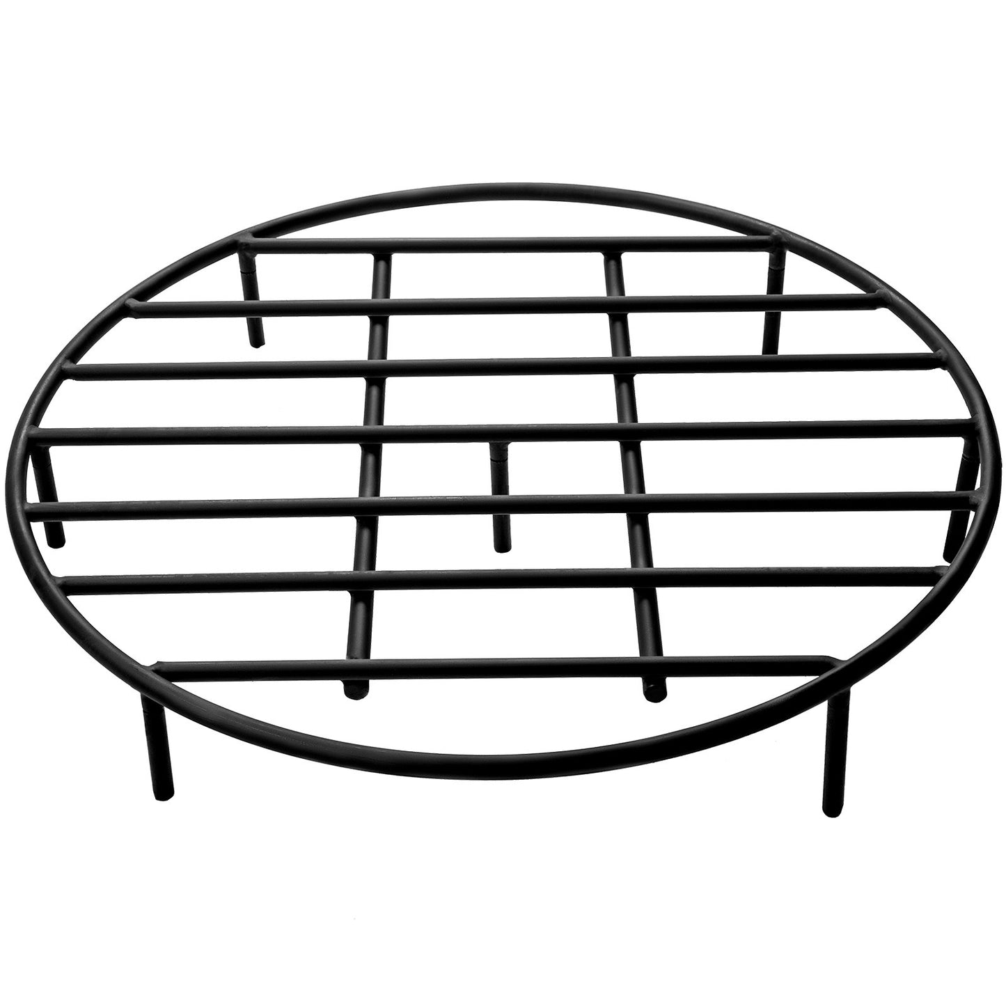 VEVOR Fire Pit Grate, Heavy Duty Iron Round Firewood Grate, Round Wood Fire Pit Grate 24, Firepit Grate with Black Paint, Fire Grate with 7 Removable Round Legs for Burning Fireplace and Firepits
