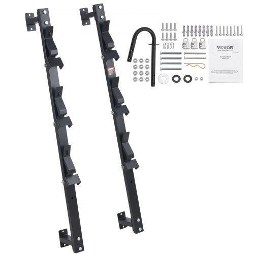 Trimmer Rack, 3 Place Weeder Trimmer Rack, Trim Holder Trailer Rack with Zinc Alloy Password Lock, Wall-mounted or Mount on Enclosed Trailer Landscape Weed Eater, Pair