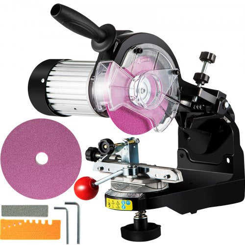 Electric Chainsaw Sharpener, 230W Professional Multi-Angle Adjustable Chain Grinder 3000RPM, Electric Chainsaw Blade Sharpener for 1/4' to 2/5' Chains