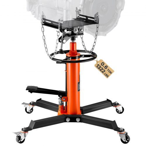 Transmission Jack, 1322 LBS Hydraulic Telescoping Transmission Jack, 32'-67' High Lift Floor Jack Stand with Foot Pedal, 360¡ã Swivel Wheel, Hydraulic Transmission Jack Garage/Shop Lift Hoist