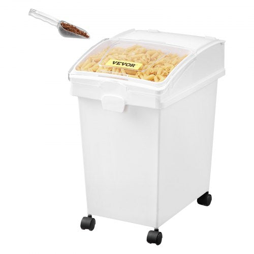 Rice Storage Container, 6.6Gallon/25L x3 Capacity Large Dog Food Dispenser Bin, Kitchen Ingredient Grain Cereal Flour Bin, Pet food Containers with Wheels, 3 Scoops,  and Airtight Lid, 3 Pack