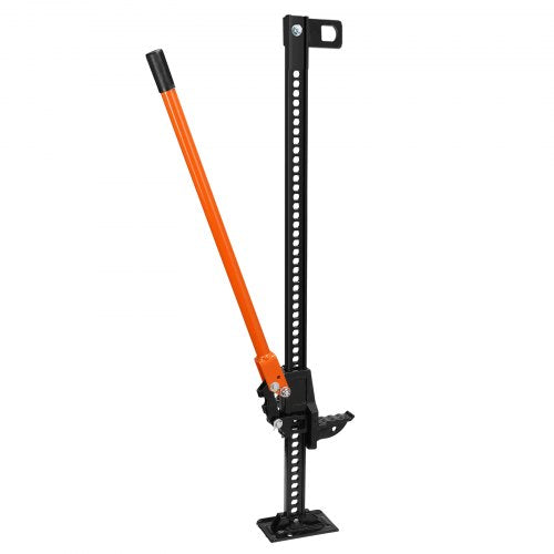 VEVOR High Lift Farm Jack, 48 Utility Farm Jack, 7000 lbs Capacity Ratcheting Off Road Utility Jack, Heavy-Duty Farm Jack for Tractor, Truck, SUV, Bumper Lift, Orange