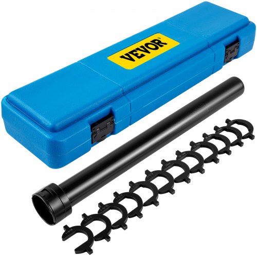 VEVOR Inner Tie Rod Tool Kit, 13 Pcs Crowfoot Adapters Inner Tie Rod Tool Set, 13 Pcs Tie Rod Removal Tool, 1/2 Inch Drive Tube Tie Rods Tool, Heavy-Duty Steel Inner Tie Rod Removal Tool for Vehicle