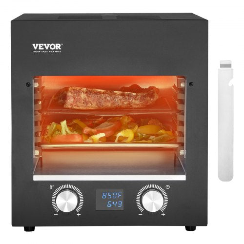 Electric Steak Grill, 1800W Smokeless Infrared Electric Broiler, 1450¡ãF Stainless Steel Steak Cooker with 6-Tier Adjustable Rack, Electric Infrared Grill for BBQ, Toast, Grill, Indoor