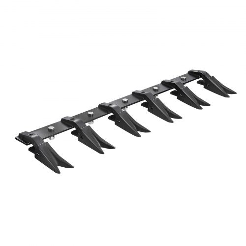Bucket Tooth Bar,45.2 in Heavy Duty 6 Teeth Tractor Bucket Bar for Tractor Loader Skidsteer, 4560 lbs Load Capacity,  Bolt On Teeth Bars for Buckets Protection Efficient & Soil Excavation