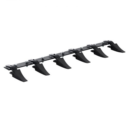 Bucket Tooth Bar, 48'', Heavy Duty Tractor Bucket 6 Teeth Bar for Loader Tractor Skidsteer, 4560 lbs Load-Bearing Capacity Bolt On Design, for Efficient Soil Excavation and Bucket Protection
