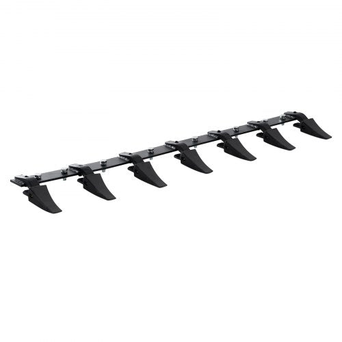 Bucket Tooth Bar, 60'', Heavy Duty Tractor Bucket 7 Teeth Bar for Loader Tractor Skidsteer, 4560 lbs Load-Bearing Capacity Bolt On Design, for Efficient Soil Excavation and Bucket Protection