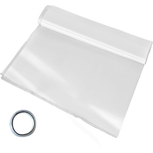 Greenhouse Film 12 x 25 ft, Greenhouse Polyethylene Film 6 Mil Thickness, Greenhouse Clear Plastic Film UV Resistant, Polyethylene Film Keep Warming, Greenhouse Plastic Superior Toughness