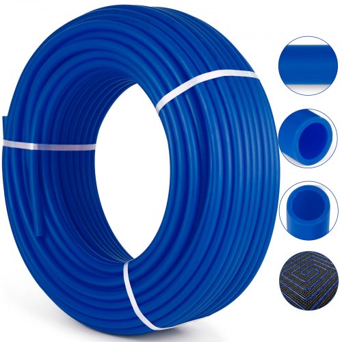 3/4' PEX Tubing 300Ft Non-Barrier PEX Pipe Blue Pex-b Tube Coil for Hot and Cold Water Plumbing Open Loop Radiant Floor Heating System PEX Tubing (3/4' Non-Barrier, 300Ft/Blue)