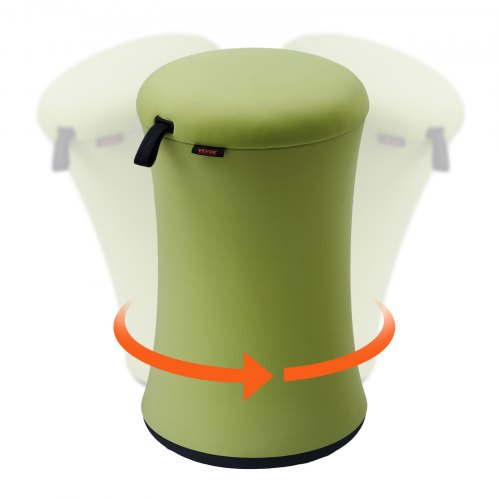 Wobble Chair, Height-Adjustable (19.3-25') Wobble Chair with Fabric Cover, Flexible Seating Wobble Stool Made of Iron & Sponge, Ideal for School, Office & Home, 20¡ã Tilt Angle, Age 12-18, Green