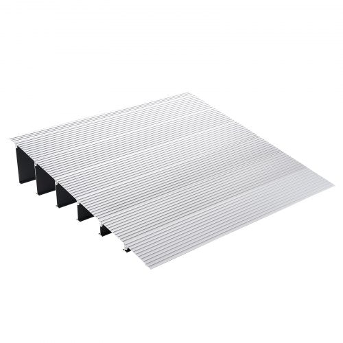 VEVOR Door Threshold Ramp, 6 Rise, 800 lbs Load Capacity, Door Ramp for Wheelchairs, Aluminum Threshold Ramp for Doorways, Adjustable Modular Threshold Ramp for Wheelchairs, Scooters, Power Chairs