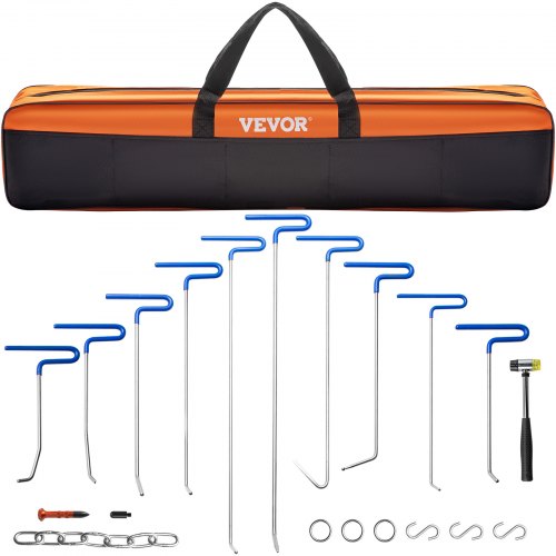 Rods Dent Removal Kit, 20 Pcs Paintless Dent Repair Rods, Stainless Steel Dent Rods, Whale Tail Dent Repair Tools, Professional Hail Dent Removal Tool For Minor Dents, Door Dings And Hail Damage