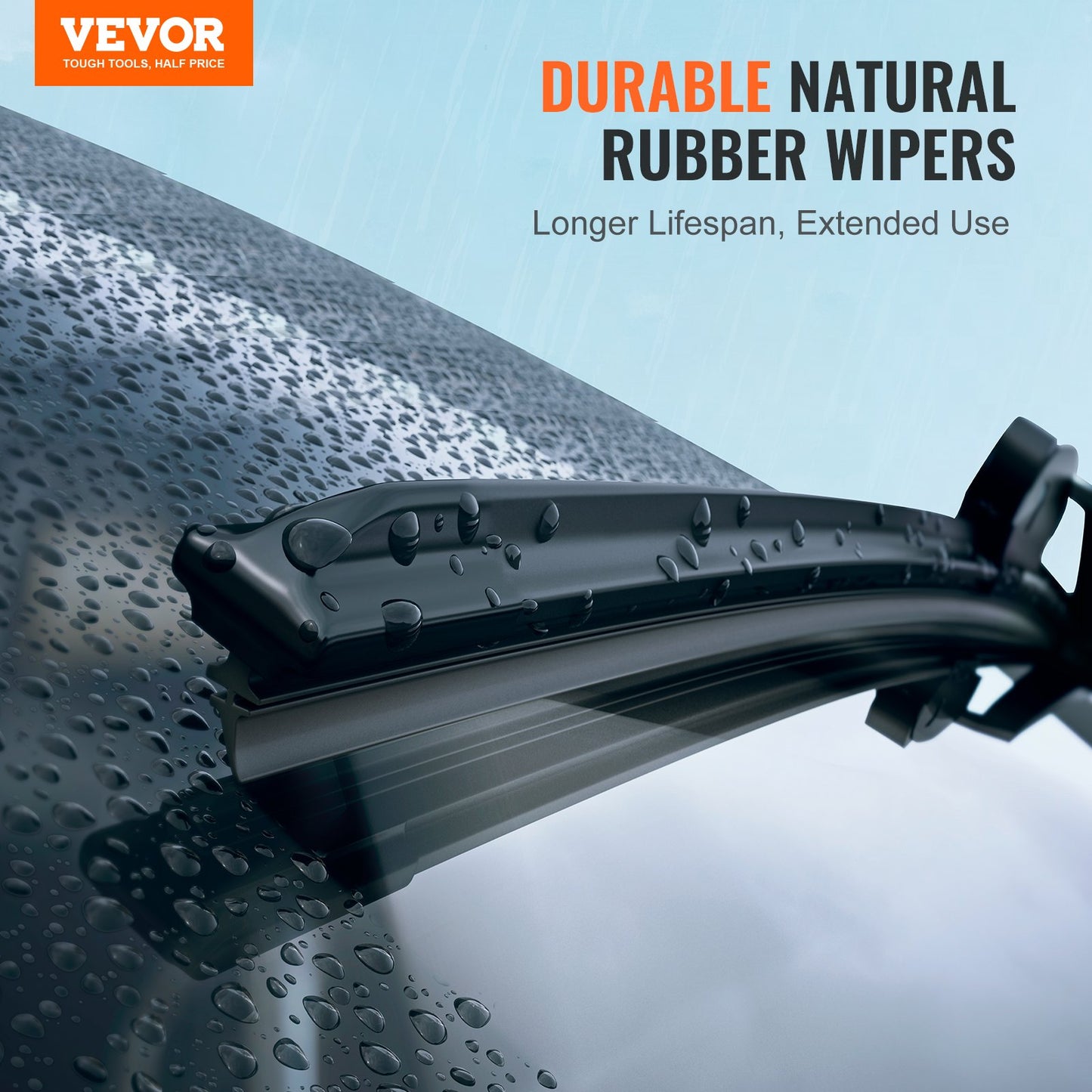 VEVOR 22 Rubber Wiper Blades, 56 cm Universal Replacement Wind Shield Wiper