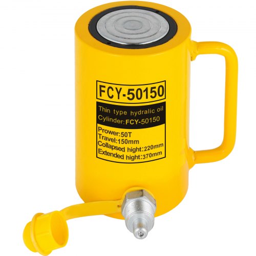 50T 6' Stroke Single Acting Hydraulic Cylinder Jack Ram