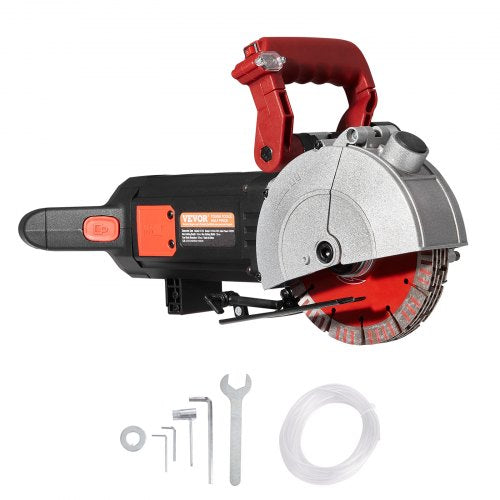 Wall Chaser, 2500W 38mm/1.5' Cutting Width,Wall Groove Cutting Machine 52mm/2' Cutting Depth,Wall Slotting Machine With 5 Saw Blades 6.3' Diameter 6300r/Min,One-time Forming Dustless