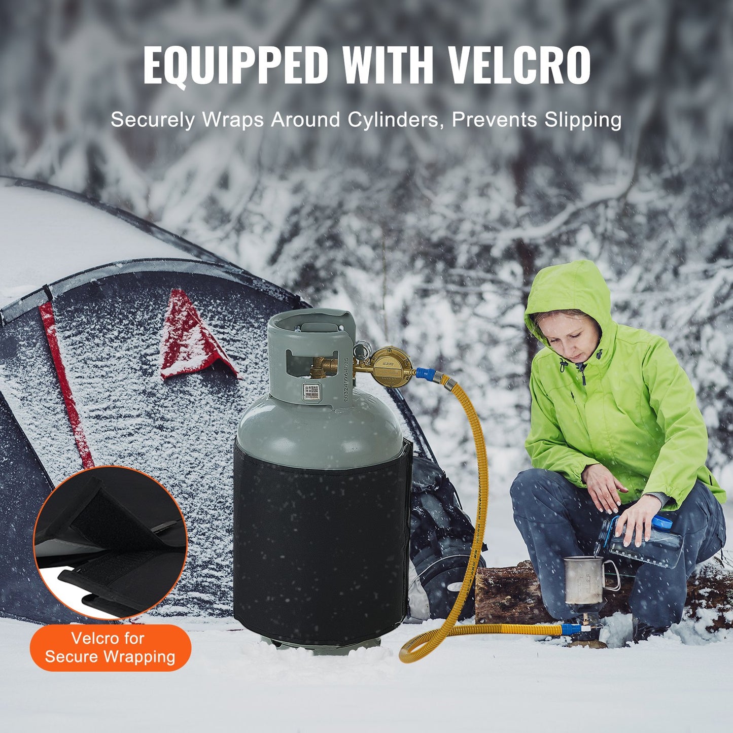 VEVOR Insulated Band Style Gas Cylinder Warmer for40 lbs Gas Tanks 120W 90 ¨H