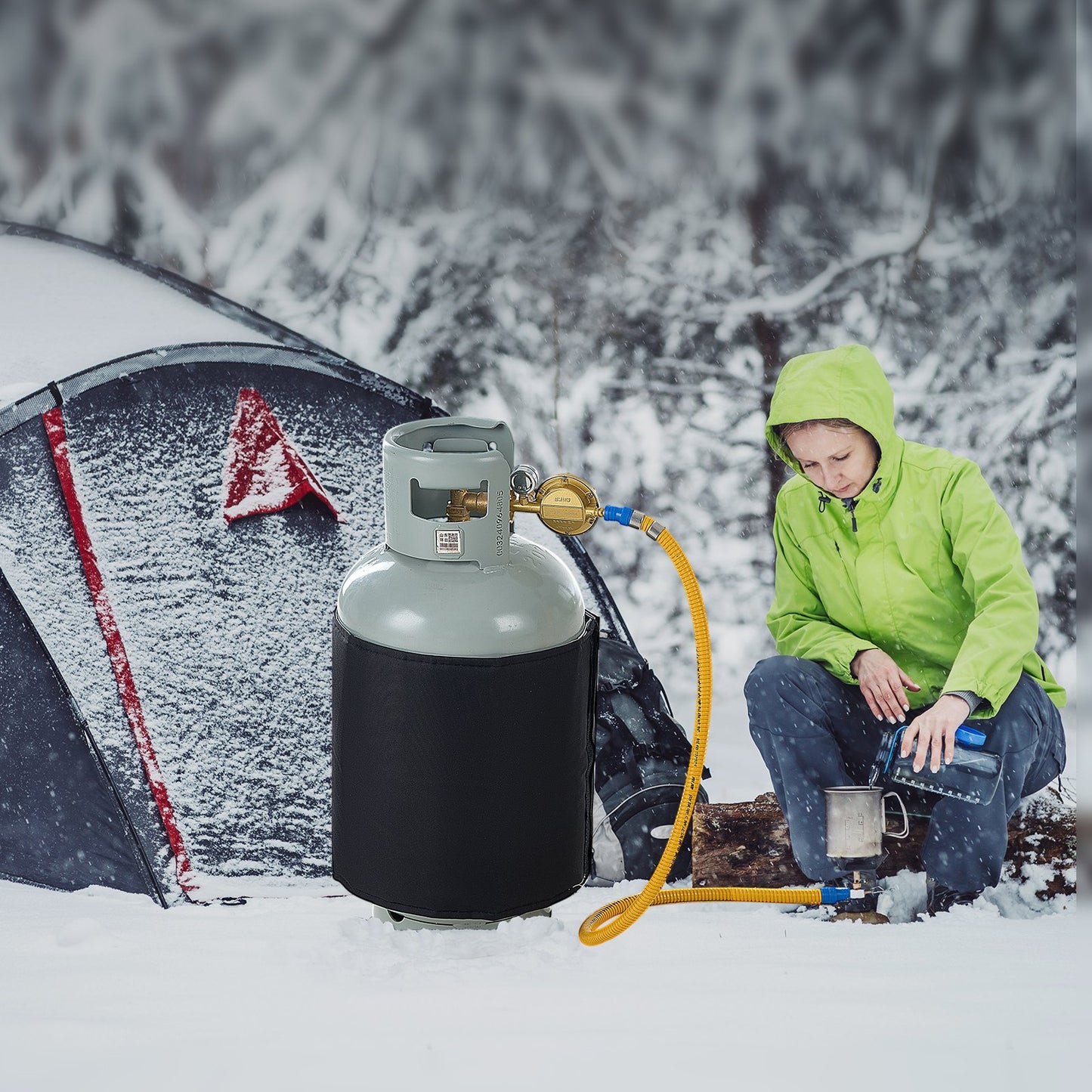 VEVOR Insulated Band Style Gas Cylinder Warmer for40 lbs Gas Tanks 120W 90 ¨H