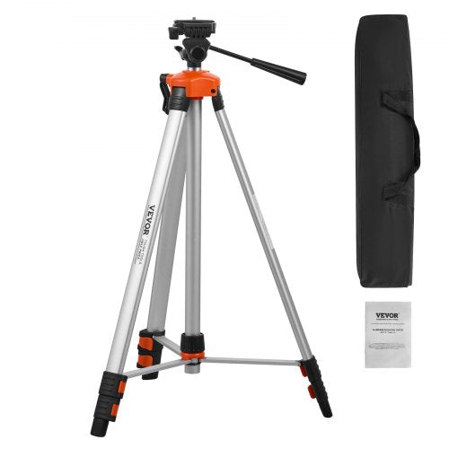 Laser Level Tripod, ? x 20 Thread Mount, 27.36-68.11 inch Height Adjustment with Integrated Level Bubble Lightweight Laser Scanner Stand, Retractable Legs Aluminum Tripod for Stable Measurement