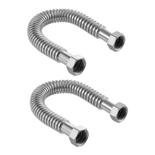 Water Heater Kit, 18 Inch Length Water Heater Flex Connector, Waters Heaters Installation Kit with 1' FIP x 1' FIP Inlet & Outlet Connection for Bathroom, Kitchen, Laundry Room, Boiler Room