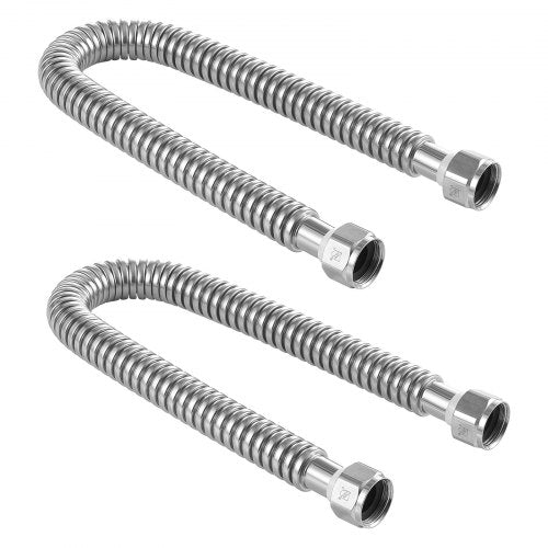 Water Heater Kit, 24 Inch Length Water Heater Flex Connector, Waters Heaters Installation Kit with 3/4' FIP x 3/4' FIP Inlet & Outlet Connection for Bathroom, Kitchen, Laundry Room, Boiler Room