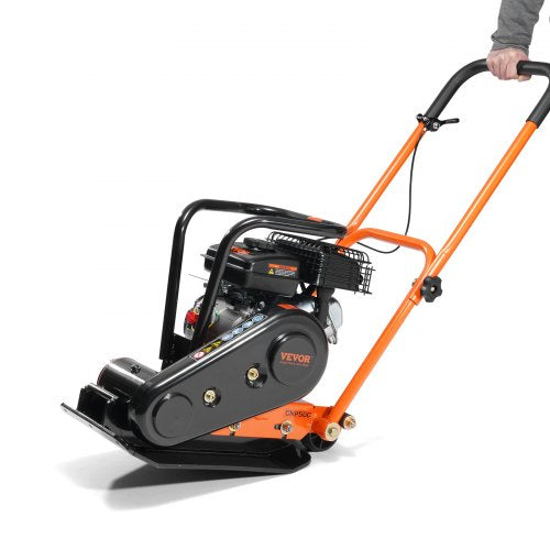 Plate Compactor, 2.8 HP 98CC Gas Engine 5,250 RPM, 1,920 lbs Force Vibratory Compaction Tamper with 18.7 x 11.8 inch Plate for Walkways, Patios, Asphalts, Paver Landscaping, EPA Compliant