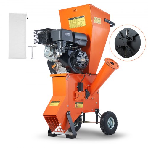 Wood Chipper Shredder Mulcher, 12 HP Heavy Duty Gas Powered, 2¡± Max Diameter 420cc 8.6 kW Engine Woodchipper, Fast Wood Chipping Chopping for Forestry, Gardens, Landscaping, CE/EMC/EPA Listed