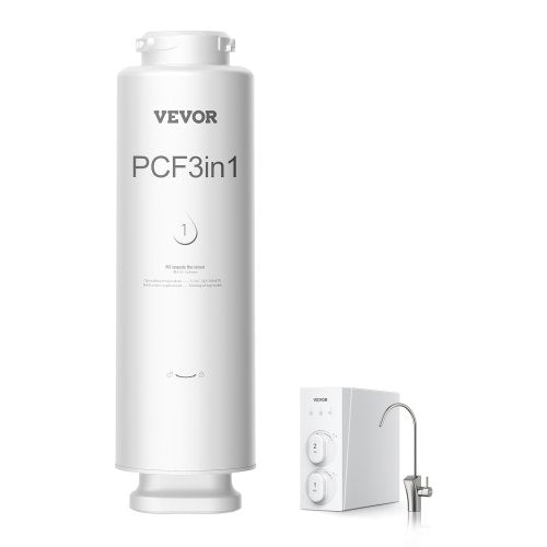 PCF Replace Filter, 6-layer PCF Composite Water Filter Replacement, PCF Composite Filter, Reduces Chlorine & Odor, Compatible with Under Sink Water Filter System SS-001, SS-003 & SS-005